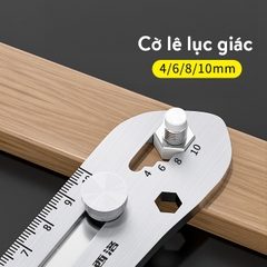 Dao Rọc Giấy Đa Năng Bằng Thép Không Gỉ Cao Cấp, Thước Đo, Vặn Ốc, Có Núm Xoay Cố Định