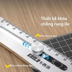 Dao Rọc Giấy Đa Năng Bằng Thép Không Gỉ Cao Cấp, Thước Đo, Vặn Ốc, Có Núm Xoay Cố Định