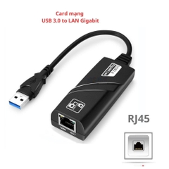 Card Mạng USB 3.0 To Lan 10/100/1000Mbps Ethernet, Bộ Chuyển Đổi Cáp Mạng Sang USB Tốc Độ Cao, USB Sang LAN