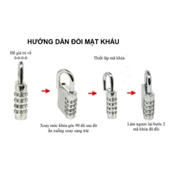 Ổ Khóa Inox Mật Mã 4 Số Kích thước 4x7.5 cm, Bảo Vệ An Toàn Cho Tài Sản Của Bạn