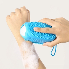 Bông Tắm Silicon Tạo Bọt Massage Hình Chuột Cute Tẩy Da Chết 2 Mặt