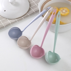 Muỗng Múc Canh Lúa Mạch 2 In 1 Loại Tròn - Chỉ Cần 1 Muỗng - Múc Cả Thế Giới Ẩm Thực