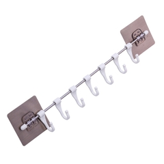 Thanh 6 Móc Nhựa Dán Tường 38.5x7cm Xoay 360 Độ – Tiện Lợi Mọi Không Gian, Đáp Ứng Mọi Nhu Cầu