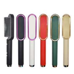 Lược Điện Chải Tóc Tạo Kiểu Uốn Thẳng 3 In 1 Đa Năng Cao Cấp Chuyên Nghiệp Dành Cho Salon 6 Mức Nhiệt
