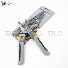 Kìm Tuốt Dây 7inch Đa Năng Xuất Nhật, Kềm Cắt Kèm Bấm Cos Dây Tách Vỏ Xoắn Dây Cho Thợ Điện Bằng Thép Không Gỉ
