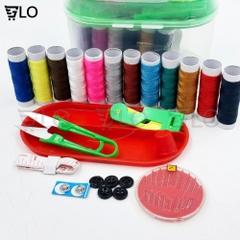 Hộp Kim Chỉ Đa Năng Lớn Kèm 12 Cuộn Chỉ