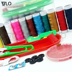 Hộp Kim Chỉ Đa Năng Lớn Kèm 12 Cuộn Chỉ