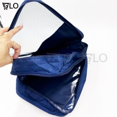 Túi Đựng Giày Dép Du Lịch TRAVEL 3 Ngăn, Thể Thao Tiện Dụng Chống Nước Kích thước 29X23cmx15cm