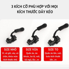 Khóa Kéo Zipper 3 Kích Cỡ Đa Năng, Sửa Chữa Nhanh Dây Kéo Zip Của Ba Lô, Quần Áo, Túi Xách