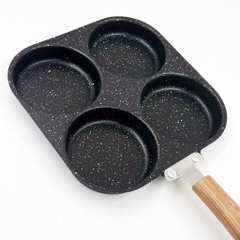 Chảo Đá Chiên Trứng 3 Ngăn/4 Ngăn Tiện Lợi Dùng Được Cho Bếp Ga, Hồng Ngoại