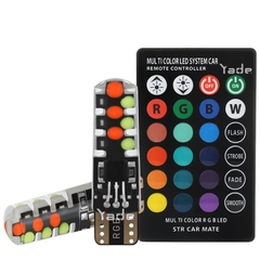 [Có Lưu Màu] Đèn Led Demi Xi Nhan Xe Máy T10 Silicone COB RGB 16 Màu Có Remote (1 Cặp + Remote)