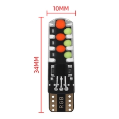 [Có Lưu Màu] Đèn Led Demi Xi Nhan Xe Máy T10 Silicone COB RGB 16 Màu Có Remote (1 Cặp + Remote)