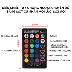 [Có Lưu Màu] Đèn Led Demi Xi Nhan Xe Máy T10 Silicone COB RGB 16 Màu Có Remote (1 Cặp + Remote)