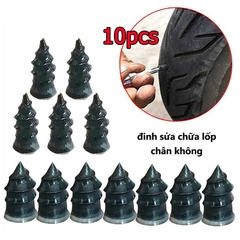 Hộp 10 Vít Vá Lốp Xe Không Săm Cho Ô Tô, Xe Máy, Xe Tải Không Cần Tháo Lốp