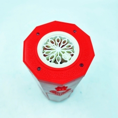 [Loại Lớn Kèm 6 Pin AA] Máy Thổi Bong Bóng Pháo Hoa 10 Lỗ Dung Tích 120ml Có Nhạc Và Đèn Trang Trí Chào Mừng Năm Mới