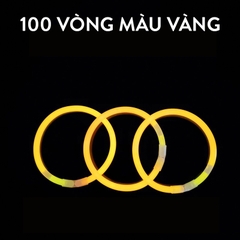 [ĐƯỢC CHỌN MÀU]Combo 100 Que Phát Sáng + Kèm Nút Gắn Làm Vòng Tay Glow Stick, Vòng Tay Dạ Quang Nhiều Màu, Chơi Buổi Tối