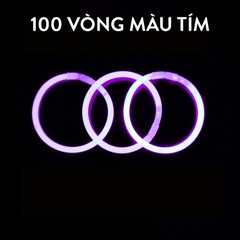 [ĐƯỢC CHỌN MÀU]Combo 100 Que Phát Sáng + Kèm Nút Gắn Làm Vòng Tay Glow Stick, Vòng Tay Dạ Quang Nhiều Màu, Chơi Buổi Tối