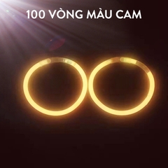 [ĐƯỢC CHỌN MÀU]Combo 100 Que Phát Sáng + Kèm Nút Gắn Làm Vòng Tay Glow Stick, Vòng Tay Dạ Quang Nhiều Màu, Chơi Buổi Tối