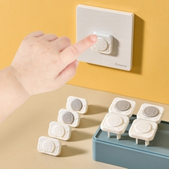 1 Cái Nút Bịt Ổ Cắm Điện Khóa Thông Minh 2 Chiều, Chống Cháy V0, An Toàn Cho Bé