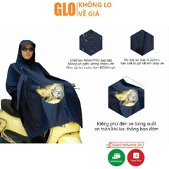 Áo Mưa 2 Đầu Vải Dù Cao Cấp 1m4 Poncho Sundo Chống Thấm Tốt
