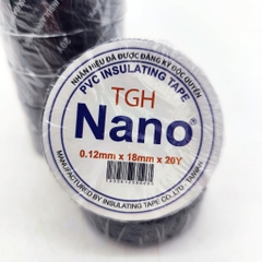 Băng Keo Điện Đen Nano Đài Loan 20Yard - Cách Điện An Toàn