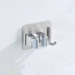 Móc Kẹp Inox Treo Chổi, Cây Lau Nhà Đa Năng Chịu Lực Đến 15kg, Không Cần Khoan, Có Keo Dán Kèm Theo