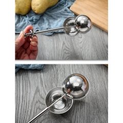 Dụng Cụ Lọc Trà Bằng Inox Hình Tròn Chất Lượng Cao, Hầm Thịt Nấu Súp, Đựng Hương Liệu