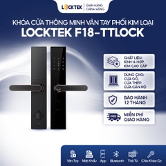 Khóa cửa thông minh vân tay phối kim loại cho cửa chính hiện đại Locktek F18-TTlock