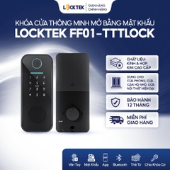 Khóa cửa thông minh mở bằng mật khẩu mặt kính cao cấp cho căn hộ hiện đại Locktek FF01