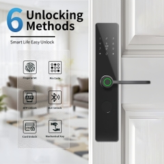 Khóa cửa thông minh vân tay chuyên lắp trong căn hộ tay nắm ngang Locktek G20
