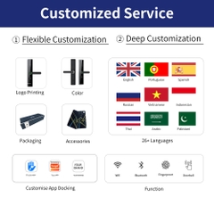 Khóa cửa thông minh Locktek F15 vân tay cho cửa gỗ và nhôm hệ lớn
