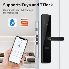 Khóa cửa thông minh Locktek F15 vân tay cho cửa gỗ và nhôm hệ lớn