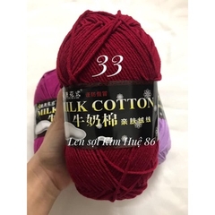 Len milk cotton loại 1 cuộn 125g
