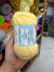 Len nhung Susan's Family, len bông sữa sợi 3mm cuộn 50g