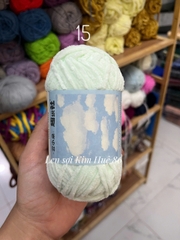 Len nhung Susan's Family, len bông sữa sợi 3mm cuộn 50g