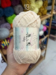 Len nhung Susan's Family, len bông sữa sợi 3mm cuộn 50g