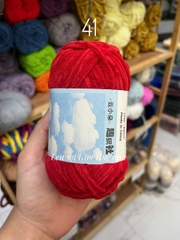 Len nhung Susan's Family, len bông sữa sợi 3mm cuộn 50g