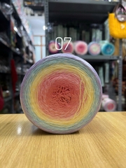 Sợi hè Coconut Silk siêu mát màu cầu vồng cuộn 300g
