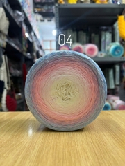 Sợi hè Coconut Silk siêu mát màu cầu vồng cuộn 300g