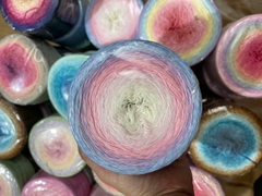 Sợi hè Coconut Silk siêu mát màu cầu vồng cuộn 300g