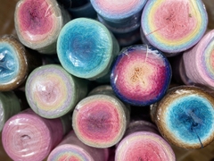 Sợi hè Coconut Silk siêu mát màu cầu vồng cuộn 300g