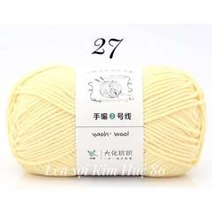 Len Yaoh Wool ( Shuxi Wool) sợi to 3mm cuộn 100g