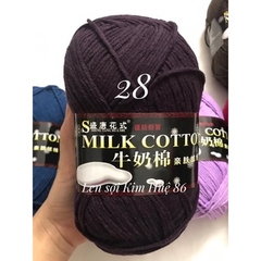 Len milk cotton loại 1 cuộn 125g