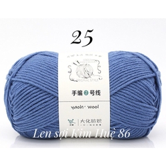 Len Yaoh Wool ( Shuxi Wool) sợi to 3mm cuộn 100g