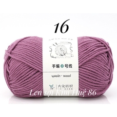 Len Yaoh Wool ( Shuxi Wool) sợi to 3mm cuộn 100g