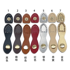 Khóa bấm bằng da làm túi handmade