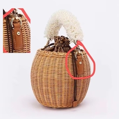 1 cái - Khoen D gắn da Pu 2 lớp làm túi handmade