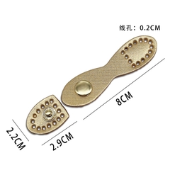 Khóa bấm bằng da làm túi handmade