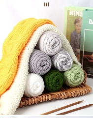 Len Cotton Love đan khăn, áo cỡ sợi 3,5mm cuộn 90g+-5g