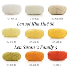 Len Susan's Family 5 cuộn 100g ( bảng màu 1)